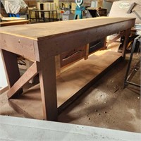 Wooden Workbench 28"w × 96"l × 35"h