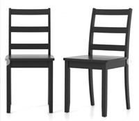 Set of 2 Wood Dining Chairs