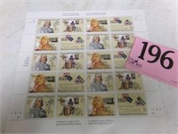 US STAMPS NATIONAL POSTAL MUSEUM MINT SHEET