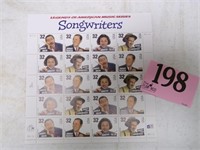 US STAMPS SONG WRITERS MINT SHEET