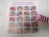 US STAMPS BIG BAND LEADERS MINT SHEET