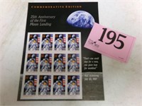 US STAMPS 25TH ANNIVERSARY MOON LANDING MINT