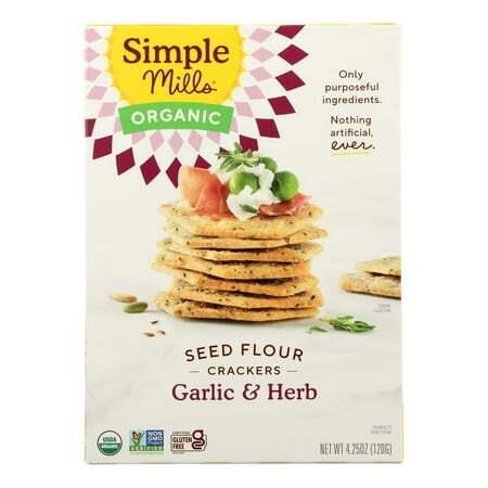 (6 Pk) 4.25oz Simple Mills Garlic Crackers