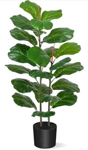 Artificial Fiddle Leaf Fig Tree Faux Plant 4 ft