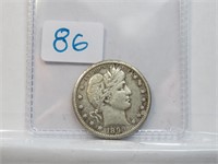 1899 O Barber Quarter 90% Silver