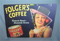 Folger's Coffee retro style advertising sign