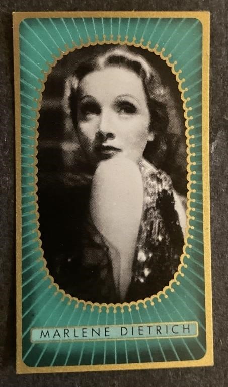 MARLENE DIETRICH: Antique Tobacco Card (1936)
