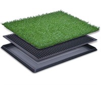($72) Dog Grass Pad with Tray, Artificial