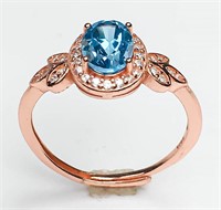 Natural Topaz Ring 925 Silver