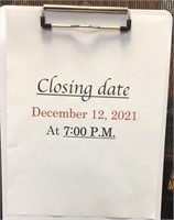 Closing date and time