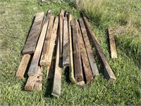 Lot of used treated lumber