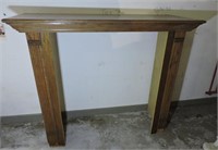 Oak Fireplace Mantel & Frame