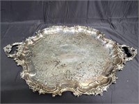 Vintage silver plate tray