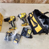 Unused Dewalt drill & driver w batteries &