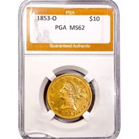1853-O $10 Gold Eagle PGA MS62