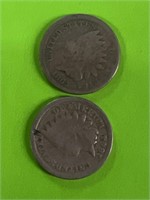1863 1864 Indian head thick pennies