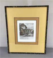 Framed Hand Colored Engraving