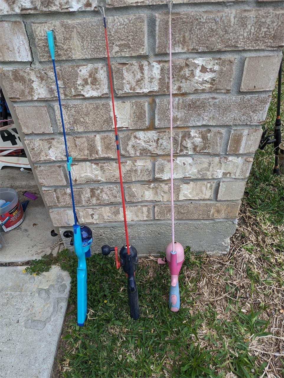 $45 Lot of 3 Kids Fishing Poles NO SHIPPING