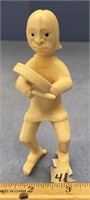 4.5" ivory drummer, his foot has been repaired, ca