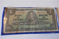 1937 Bank of Canada One Dollar Note