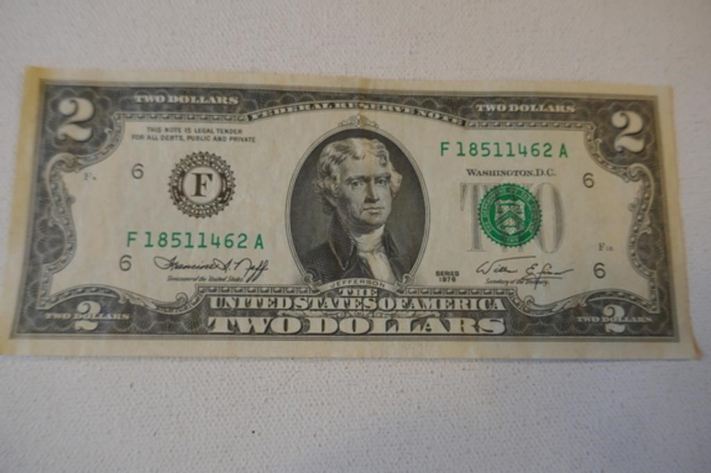 U.S.  Bicentennial year, 1976 Two Dollar Note