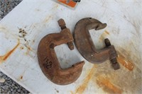 LOT OF TWO HEAVY DUTY C CLAMPS