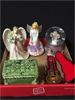 Figurines, Angles, Mini Violin,  keepsake box