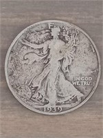 1939 Silver Walking Liberty Half Dollar