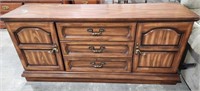 3 drawer, 2 doored dresser 60"L x 16"W x 28"H