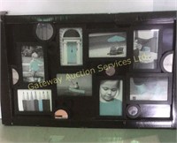 Black Collage Picture Frame and Lamp
