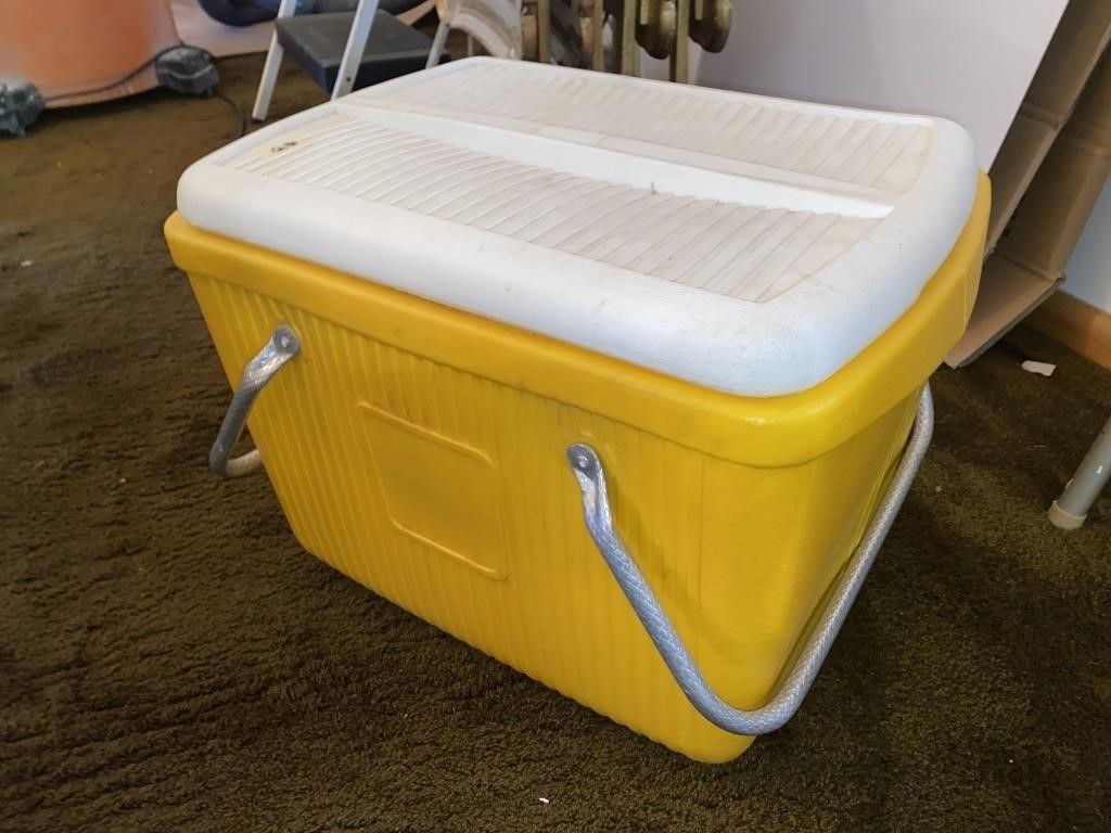 PLASTIC DRINK COOLER W/ HANDLES (18" X 12" X 13")