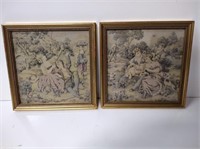 Antique Framed French Tapestries