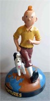 Statue artisanale Tintin et Milou monde