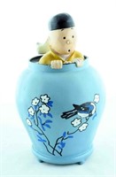 Figurine artisanale Tintin dans la potiche