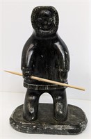 Hunter with Spear Soapstone Indigenous Carving