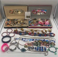 Lot of Costume Jewelry Necklaces, Bracelets,