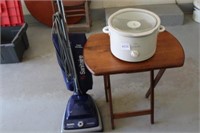 Folding TV Tray, Crock Pot & Electrolux Vacuum