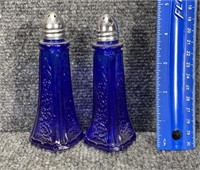 2 Cobalt Blue Salt & Pepper Shakers