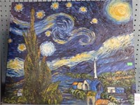 O/C COPY OF STARRY NIGHT SIGNED 24x20
