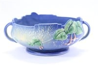 Roseville Blue Fuchsia #350-8 Dbl Handled Bowl