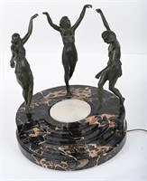 PIERRE LE FAGUAYS BRONZE & MARBLE DANCERS