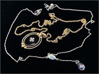 Swaroski Crystal Pendant Necklace & Avon Necklace