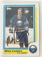 Buffalo Sabres Mike Ramsey 1986 Topps #115 signed