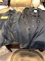 (2) MENS GAP DENIM JACKET, LONDON FOG MAIN COATS