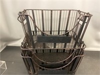 Metal storage baskets