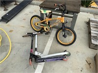 2X SCOOTERS AND KIDS BIKE