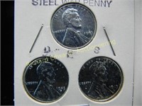 6 PDS Lincoln Steel Pennies
