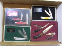 (4) Collector Knife Sets by Timber Wolf, American