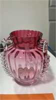 Cranberry Art Glass Bud Vase