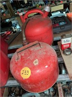 Metal and Plastic Gas Cans